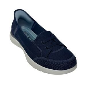 Skechers Air Colled Slip-Ins On Top Notch Insole Foam Navy Women's Shoes SZ/7.5